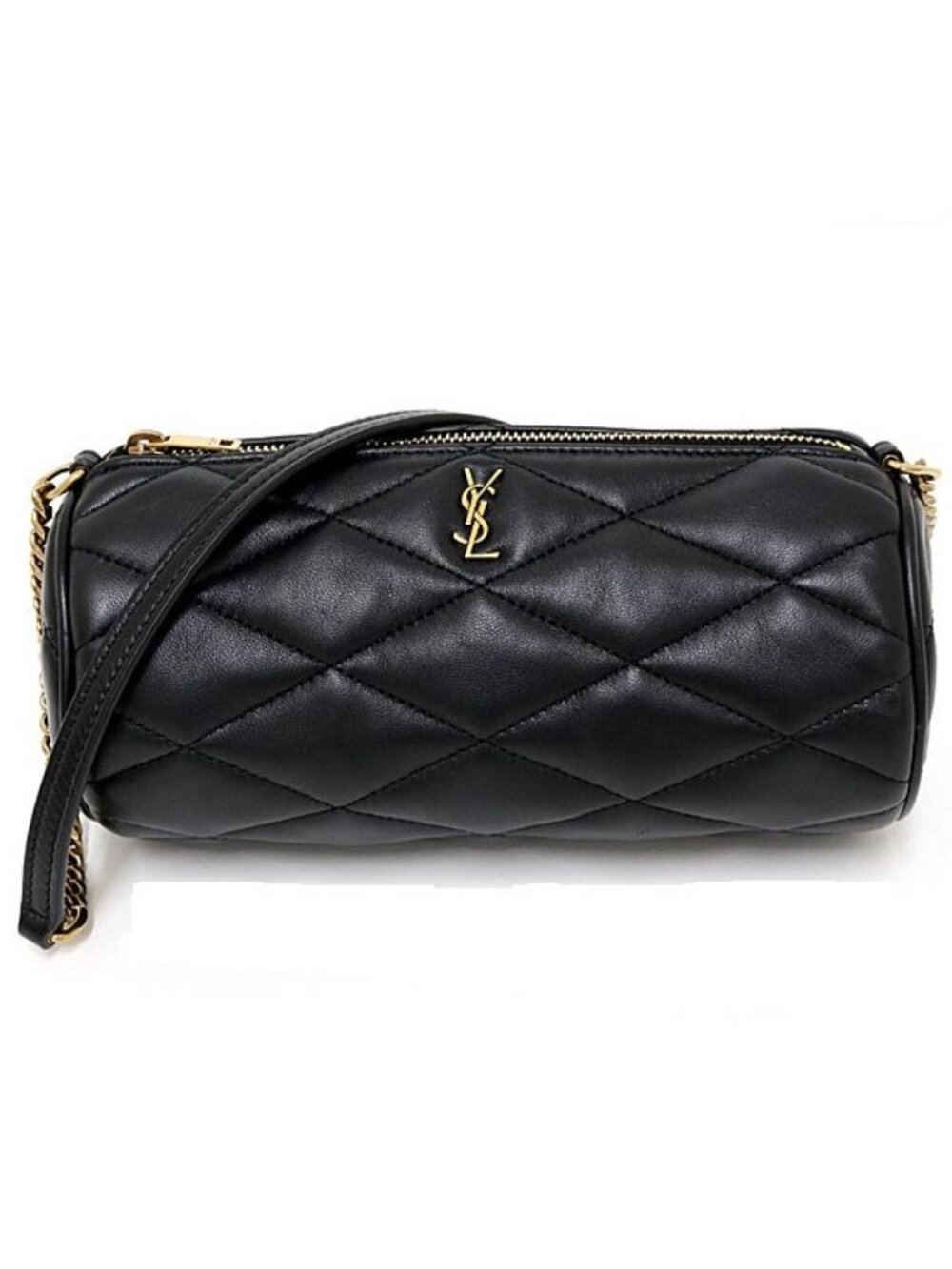 Saint Laurent Sado Mini Tube Chain Shoulder Bag Black